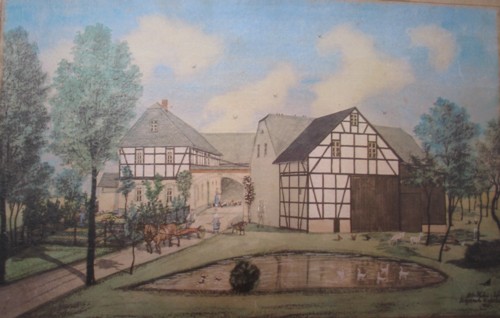 Haus Helmut Böttger, gemalt von Anton Hahn & Sohn, Langenleuba- Niederhain, um 1920